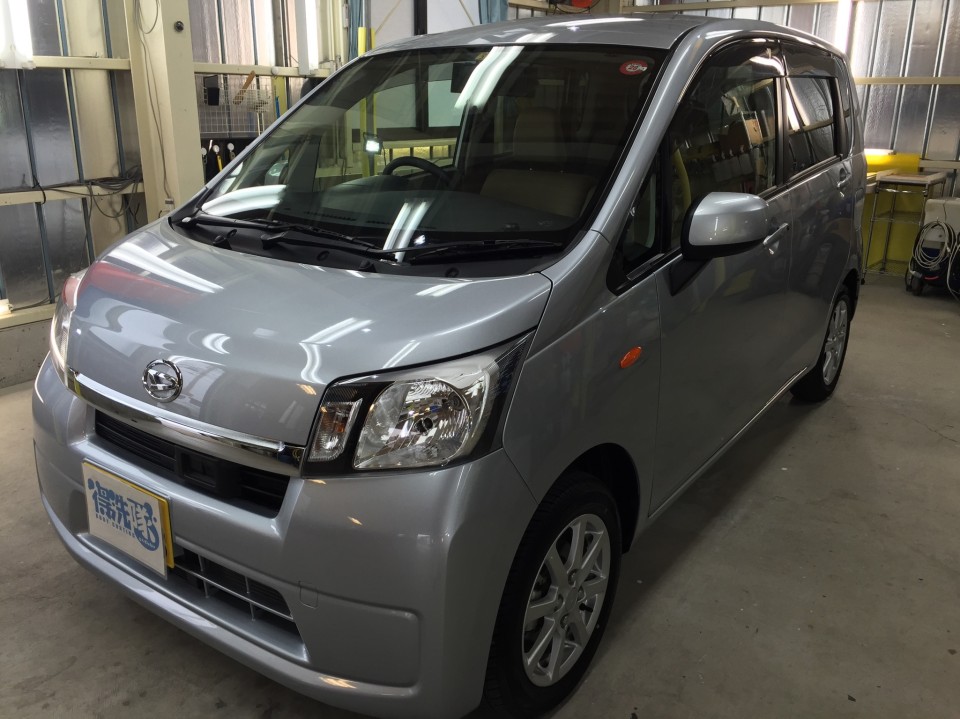 ムーブ・クイックコーティング施工後・助手席側前方より