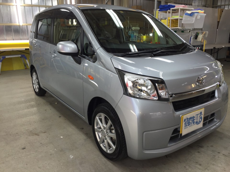 ムーブ・クイックコーティング施工後・運転席側前方より