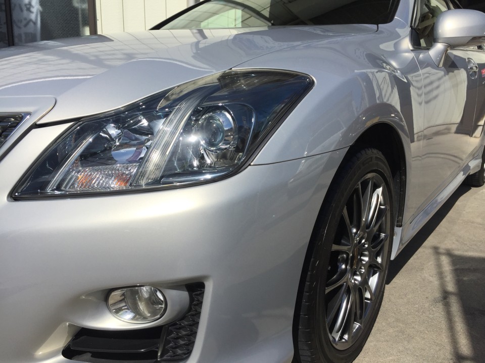 クラウン(180系)・ヘッドライトクリーニング後の助手席側ヘッドライト