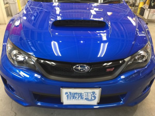 インプレッサ・エシュロンゼンゼロ施工後のボンネット正面