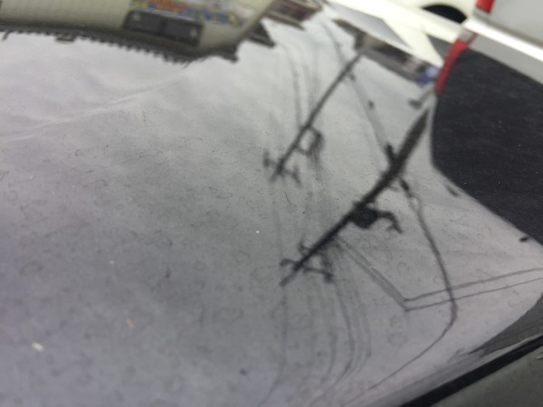 ボンネットのウォータースポット