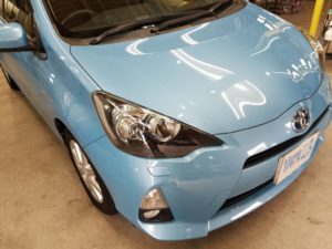 アクア・プレミアムコーティング後のボンネット