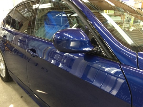 BMW3・ハイモースコート施工後の運転席ドア周り