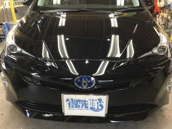 プリウス・ハイドロフィニッシュ施工後のボンネット