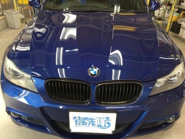 BMW3・ハイモースコート施工後のボンネット2
