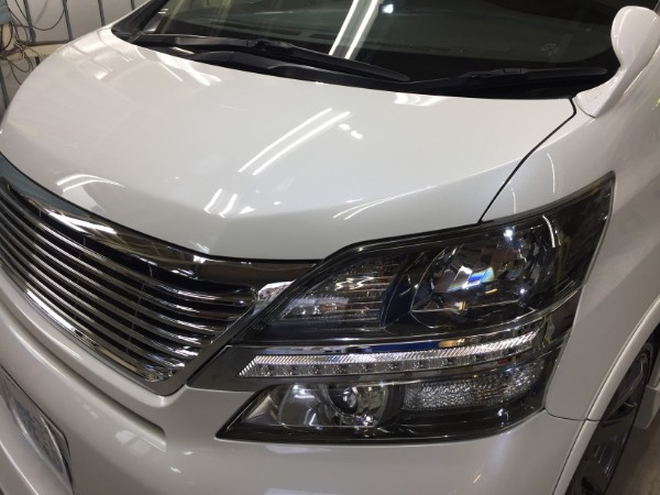 ヴェルファイア・スタンダードコーティング後のボンネット