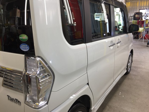 タント・プレミアムコーティング後の右後方