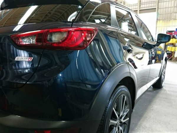 CX-3・プレミアムコーティング後の右テール付近