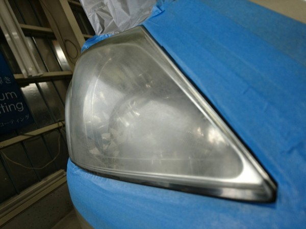 エクシーガ・ヘッドライト磨き＆コーティング1Before