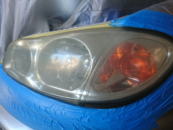 セフィーロのヘッドライトクリーニング前