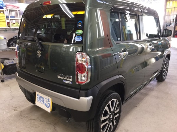 ハスラー・プレミアムコーティング施工後のリアゲート周り