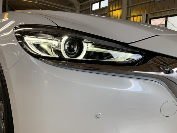 アテンザ・ヘッドライトプロテクションフィルム施工後