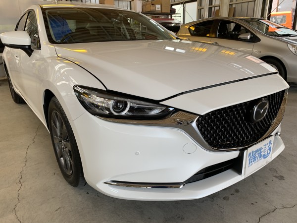 アテンザ・ヘッドライトプロテクションフィルム施工前