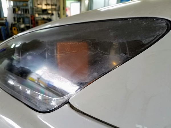 S2000・ヘッドライト研磨+コーティング3・作業前