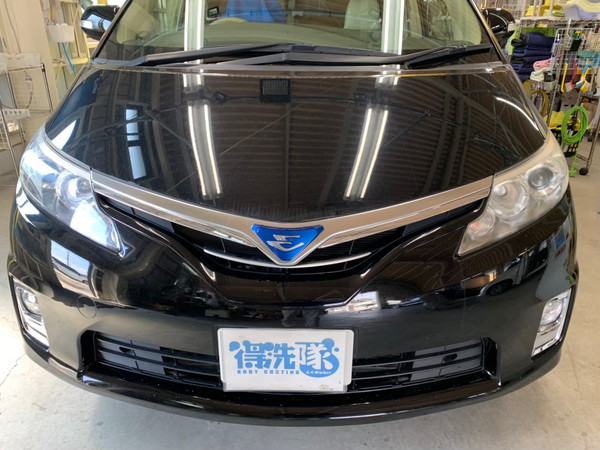 エスティマ・ヘッドライト研磨前