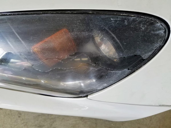 S2000・ヘッドライト研磨+コーティング1・作業前