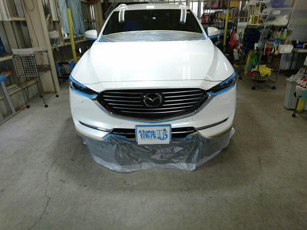 CX8・プレミアムコーティング施工中