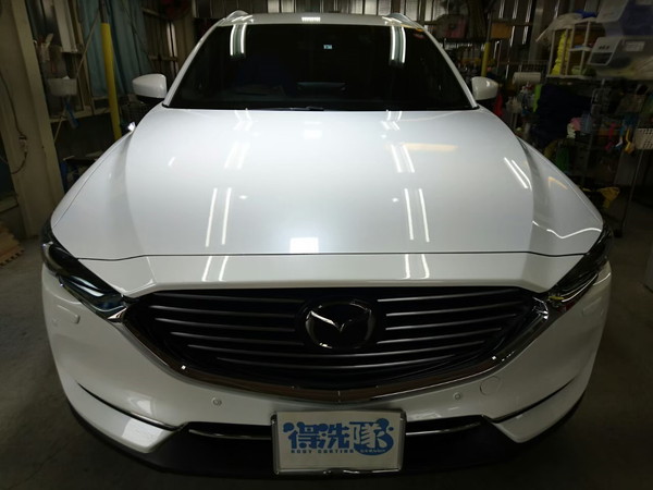 CX8・プレミアムコーティング後のボンネット