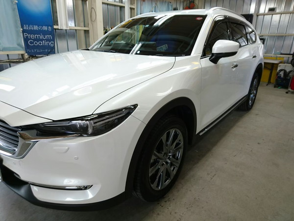 CX8・プレミアムコーティング後の左フェンダー付近