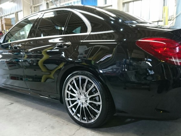 メルセデスベンツC・プレミアムコーティング施工後・左後方