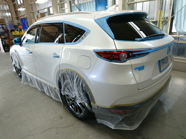CX8・プレミアムコーティング施工中2