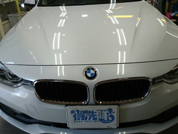 BMW3・スタンダードコーティング施工後の正面