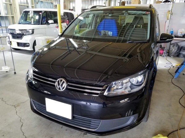 トゥーラン・ヘッドライト磨き+コーティング