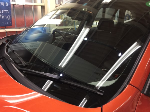 BMWX1・窓ガラスコーティング・フロントガラス