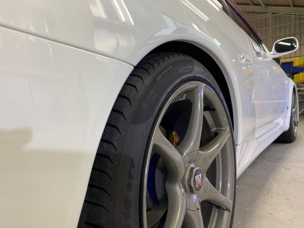 GT-R・ホイールコーティング施工後の右リアホイール