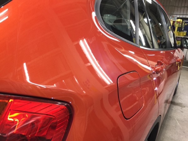 BMWX1・ボディコーティング後の右クォーター付近