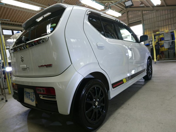 アルト・ワークス・プレミアムコーティング後の右後方