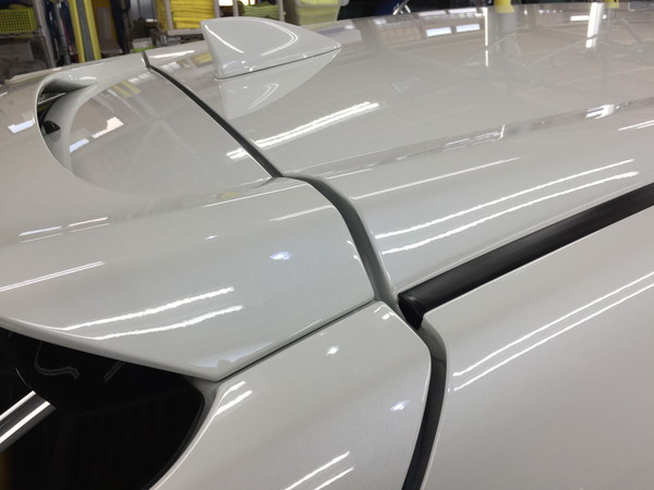 シビック・Sプレミアムコーティング施工後のルーフアンテナ付近