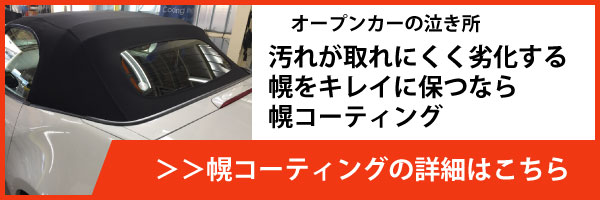 メニュー・幌(ホロ)を汚れや劣化から守る幌コーティング