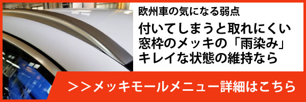 メニュー・窓枠などのメッキ部分をコーティング