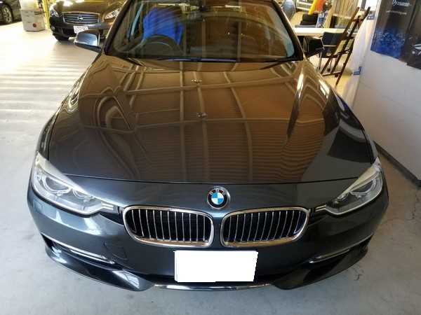 BMW3・窓枠メッキモールクリーニング&コーティング
