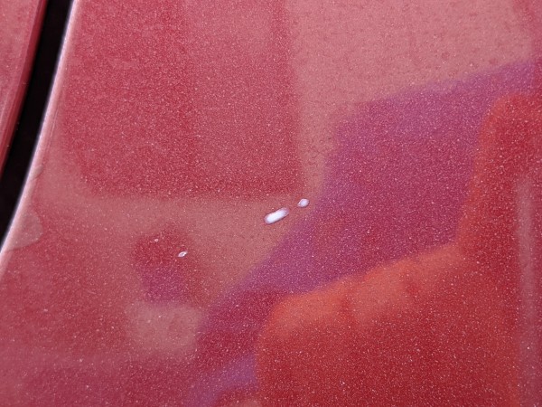 ボディに付着してしまったペンキミスト