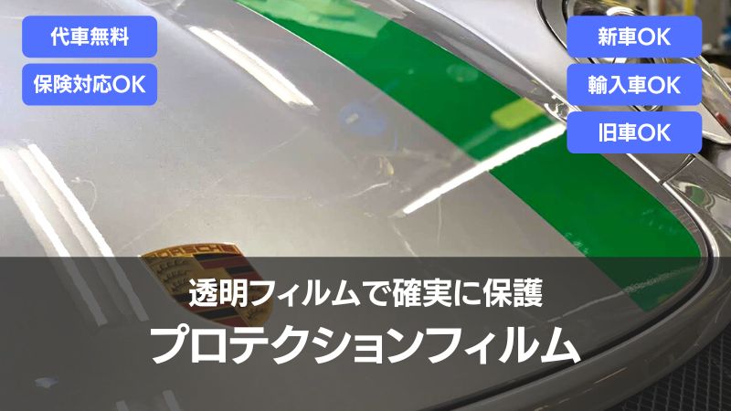 プロテクションフィルムで飛び石などの外敵から強力に保護