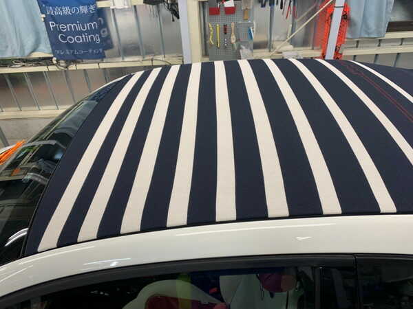 フィアット500C・幌コーティング
