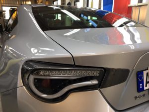 9・86プレミアムコーティング＆ボンネットラッピング（助手席側後方より）