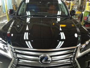 レクサスLX570・プレミアムコーティング・ボンネット正面