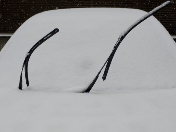 雪の積もった車