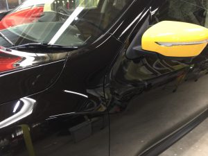 ジューク・プレミアムコーティング後・ドアミラー付近