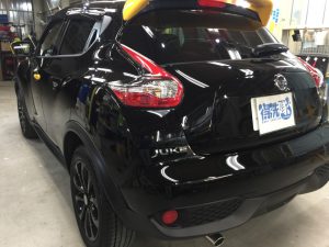 ジューク・プレミアムコーティング後・助手席側後方より