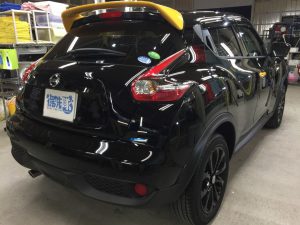 ジューク・プレミアムコーティング後・運転席側後方より