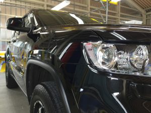 チェロキー・コーティング・運転席側ヘッドライト周辺