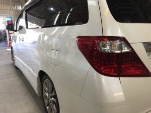 アルファード・プレミアムコーティング後・助手席側後方