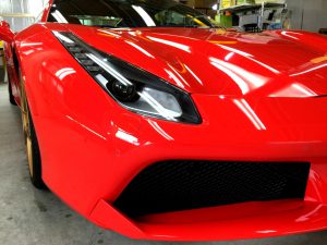 フェラーリ488・エシュロンゼンゼロ・右ヘッドライト付近