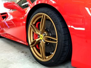 フェラーリ488・エシュロンホイールコーティング