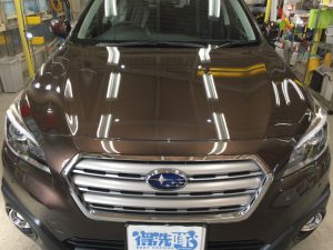 アウトバック・プレミアムコーティング後のボンネット