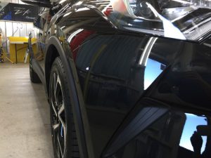 C-HR・プレミアムコーティング後の運転席側ヘッドライト